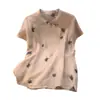 Foto Real de Nueva Blusa para Mujer Estilo Chino Verano 2026 Nueva Moda Elegante para el Trabajo Top Delgado Bordado