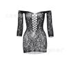 Sexy lingerie europeu e americano saco de comércio exterior saia hip conjunta aberta manga comprida perspectiva apertada roupas líquidas w531