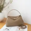 Bolso de Hombro Versátil de Cuero Genuino para Mujer, Simple de Gran Capacidad con Sensación de Lujo, Bolso de Mano de Piel de Vaca de Primera Capa