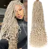 Pelucas Sintéticas Libres de Fibra Europeas y Americanas, Cabello Crochet, Nulocs con Puntas Rizadas, Puntas Rizadas Estilo Lombriz de Tierra, Estilo Exótico