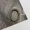 Acessórios de liga cinza com diamantes vazados estilo coreano joias simples de coração oval acessórios de cabelo feitos à mão bolsa sapatos acessórios de flor