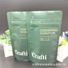 Bolsa con cierre de cremallera sellada por tres lados de fácil apertura con impresión a color mate UV y estampado de foil dorado, bolsa de plástico autosoportable de grado alimenticio para snacks