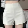 Shorts blancos casuales de pierna ancha, tiro alto, adelgazantes, para mujer, nueva moda de verano 2026, shorts tipo traje versátiles de línea A
