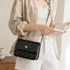 Mini bolsa pequena de corrente com trama de diamante 2026 nova bolsa quadrada pequena estilo coreano versátil ins super quente simples bolsa de ombro transversal