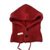 Coreia do Sul Balaclava Chapéu Cachecol Peça Única Feminino Outono e Inverno Quente Proteção de Orelha Capuz de Pescoço Chapéu de Lã Tricotado