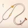 Corda de Pingente de Cera de Abelha de Jade Fina Tecida à Mão de 2 mm para Homens e Mulheres Colar Corda de Pingente de Jade Buda Dourado Corda de Pescoço