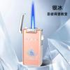 Encendedor de Inyección Directa Portátil de Moda con Patrón de Aurora Colorido de Aspecto Elegante Encendedor a Prueba de Viento de Llama Azul Regalo Venta al Por Mayor