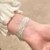 Pulsera de diamantes cuadrados, diseño elegante y moderno de la marca coreana Flu, pulsera delicada y con sentido de la moda, pulsera de celebridades de Internet, recién llegada para mujeres.