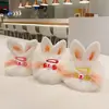 Horquilla de amor hecha a mano Llavero de peluche de conejo Colgante de bolsa de dibujos animados creativo famoso en Internet Joyería de regalo para estudiantes