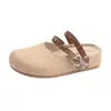 Sandalias de plataforma gruesa, que aumentan la altura, de punta cerrada, sin cierres, para mujer, nuevo estilo de verano a la moda, sandalias estilo Birkenstock súper populares