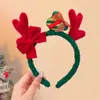 Acessório de Cabeça de Natal Alce Laço Faixa de Cabelo Feminina Criativa Engraçada Grampo de Cabelo Faixa de Cabelo de Galho de Alce Faixa de Cabelo para Fantasia de Festa Cabelo