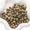 8/10mm Resina Pintura al Óleo Cuentas Sueltas Cuentas Redondas Hecho a Mano DIY Pulsera Collar Cadena de Teléfono Móvil Accesorios de Joyería Material