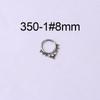 Anillo cerrado de circonita con incrustaciones de acero inoxidable puro de 16 g, moda popular de comercio exterior europeo y americano, joyería para perforación de nariz y oreja, anillo para nariz