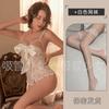 Bata de Noche Sexy Talla Extra Grande, Ropa de Dormir sin Espalda de Encaje con Aros que Realza Bustos Pequeños, Atractivo Diseño de Moño