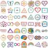 50 pegatinas de la serie sensorial calmante de cruz de arcoíris transfronterizas, decorativas para funda de teléfono móvil DIY, patineta, impermeables, nuevas pegatinas de PVC