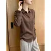 Camisa de Manga Larga con Solapa Estilo Old Money para Mujer, Nueva Llegada Otoño 2026, Top de Corte Holgado de Moda y Popular este Año, Adelgazante y Rejuvenecedor