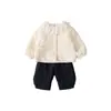 Roupas de Bebê para Outono e Inverno, Conjunto Acolchoado Espesso para Meninas para o Final do Outono, Novo Estilo para Bebês e Crianças Pequenas, Conjunto de Três Peças de Inverno para Bebês de Um Ano