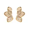 Pendientes de Plata con Patrón de Hoja Transfronterizos Europeos y Americanos Pendientes de Lujo Ligero de Gama Alta Estilo Fresco Pendientes Personalizados de Nicho Venta al por Mayor