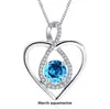 Collar de doble capa de plata de ley s925 con corazón eterno transfronterizo europeo y americano, colgante de piedra asiática para mujer con doce cumpleaños, cadena de clavícula.