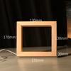Marco de Fotos de Madera Maciza, Pizarra de Dibujo DIY de Acrílico, Pintura con Luz, Luz Nocturna, Lámpara de Mesita de Noche, Adorno de Escritorio, Regalo para Maestro