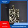 Bronze dominador artes marciais deus Guan Gong esculpido bronze colar pingente ao vivo online celebridade Buda marca pequeno pingente presente atacado