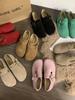 Zapatos Birkenstock Retro Feos de Cuero Genuino para Mujer Zapatos Tipo Mocasín de Suela Suave Nuevo Estilo Japonés Otoño e Invierno Zapatos Planos