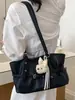 Bolsa Tote Simples, Casual, Estilosa, de Grande Capacidade, Nova para o Verão 2026, Moda para o Dia a Dia, Texturizada, de Ombro Único, para Usar sob o Braço, para Mulheres