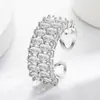 Estilo europeo y americano temperamento de moda transfronterizo se refiere a anillo Hao incrustado con diamante anillo de mujer de moda venta en vivo sentido de alta gama venta directa