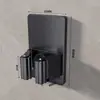 Gancho para Mop, Artefato de Armazenamento para Banheiro sem Furos, Gancho Adesivo, Suporte com Clipe para Vassoura, Clipe para Mop Montado na Parede com Adesivo Forte