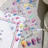 Adesivos de Nail Art em Relevo Adesivos Estereoscópicos Coloridos Estilo Inglês Ins Decoração de Coração Sexy à Prova d'Água Adesivos de Unha Adesivos DIY