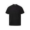 Camiseta de verano para hombre estilo americano, hombros rectos, corte cuadrado, manga corta, patchwork deconstruido, cuello pequeño, camisa deportiva de manga corta, corte limpio