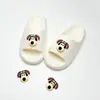 Acessórios de decoração de sapatos DIY para Crocs, fivelas decorativas fofas de pelúcia 3D de desenhos animados, leão e gato do zoológico para a superfície do sapato