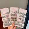 Set de Pasadores Plateados Dulces y Frescos de Gatito Para Niña con Diamantes de Imitación Conejo Clips Laterales Lindos Versátiles Clips para Flequillo Estilo Coreano