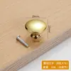 Manípulo Moderno Simples de Aço Inoxidável com Furo Único Metal Redondo Dourado Pequeno Manípulo para Gaveta Armário Porta Ferragens Manípulo