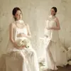 Tema Estúdio Fotográfico Novo Retrô Novo Estilo Chinês Vestido Amassado com uma Vibe Descolada para Sessão de Fotos da Barriga de Grávidas