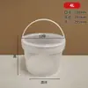 Cubo de plástico redondo cuadrado portátil 2L transparente grado alimenticio PP cubo de yogur 1L cubo de arroz engrosado especificaciones de juguete ordenadas