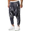 Pantalones Casuales Estampados Estilo Chino de Primavera y Verano Transfronterizos para Hombre, Pantalones Holgados de Tiro Bajo, Pantalones de Tirantes Hip-hop para Piernas y Pies