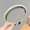 Diadema para el cabello de niños flequillo cabello roto artefacto nueva diadema bebé simple borde ancho con dientes pinza de presión antideslizante tocado