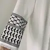 Yiduo Novo Cardigã Bordado Elegante Vestido com Bordado Geométrico e Franjas 24763 Mangas Longas