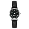 Relógio Feminino Popular Xiaohongshu com Pulseira de Couro, Estilo Coreano Fashion Casual com Vidro Quartzo, Relógio para Provas Estilo Universitário