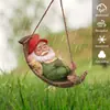 Decoraciones de Papá Noel para Jardín Exterior, Adornos de Animales para Jardinería, Decoraciones Artesanales de Resina, Adornos Colgantes de Perro y Rana