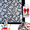 Manta Criativa para Colorir DIY Grafite Desenho em Linha Preto e Branco Manta Pintada à Mão para Lazer em Casa Manta Multifuncional para Soneca Venda por Atacado