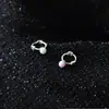 Nalan plata s925 color ópalo sintético cuentas redondas hebilla de oreja anillo de hueso de oreja joyería para el oído G8929