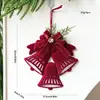 Novas decorações de Natal Pingentes de sino vermelho aveludado nórdicos Enfeites de árvore de Natal Decorações de guirlanda Transfronteiriço
