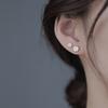 Aretes de Plata Esterlina 925 con Zirconias Super Brillantes Aretes Simples Mini para Orejas Perforadas Aretes Elegantes Clásicos para Hombres y Mujeres