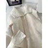 Colete de Tricô Gola Lapela Suave Estilo Coreano Outono Inverno Feminino Fio Bouclé de Botão Único Solto Sem Mangas Top para Sobreposição