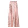 Nuevo Conjunto de Dos Piezas Elegante para Mujer N5077: Chaleco sin Mangas Jacquard de Alto Gama Estilo Chino con Cuello Alto Abotonado y Pantalones Largos de Rayón