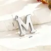 Pingentes de Letra Espelhados em Aço Inoxidável A-Z em Estoque, Cor Dourada 18K, Acessórios de 26 Letras Pingentes para Joias DIY