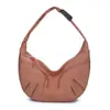 Bolso Ligero de Nicho para Mujer 2025 Nuevo Bolso de Hombro Versátil con Forma de Cuerno Plisado Estilo Casual Perezoso Bolso Cruzado Tipo Dumpling