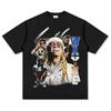 Camiseta de Manga Corta Estampada Estilo Retro Americano Transfronterizo Lil Wayne Sudadera con Capucha de Cuello Redondo Manga Larga Pesada